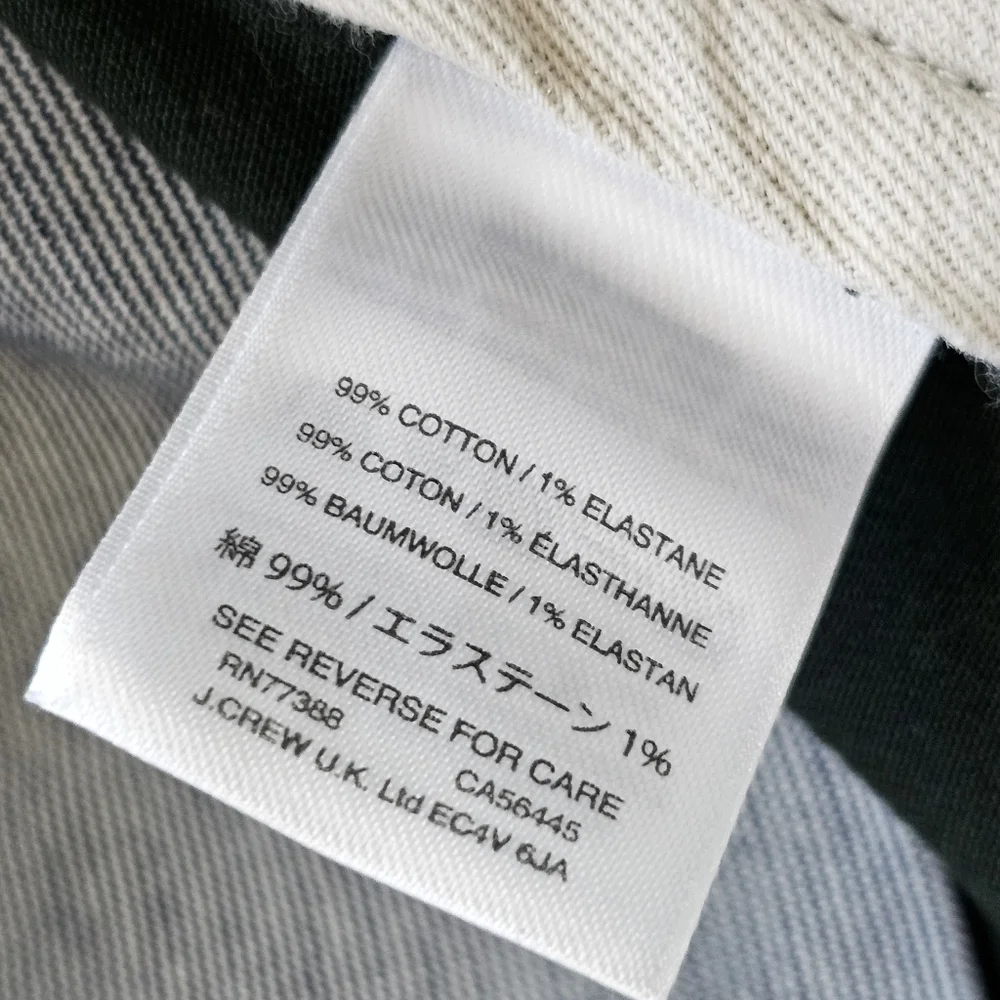 J.Crew Stretch Chino Pants Green Men’s 32x34 Slim Cotton Style E1589